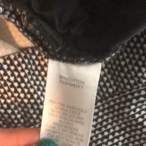 Calvin Klein Black White Crop Pants Pockets 10 - Picture 7 of 7